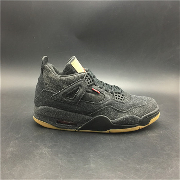 Jordan4 Levi's Black (GS) (Levi's Tag) AQ9103-001