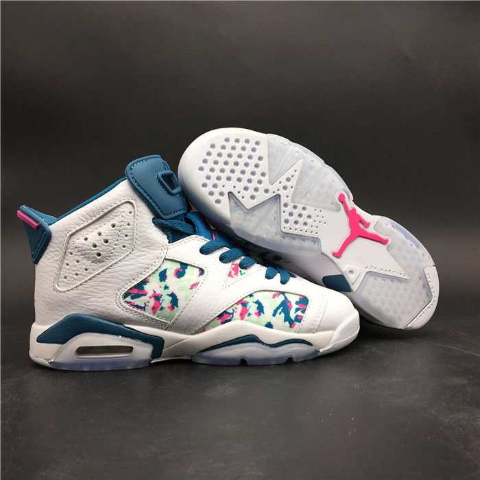 Jordan 6 Retro White Laser Fuchsia Green Abyss 543390 153