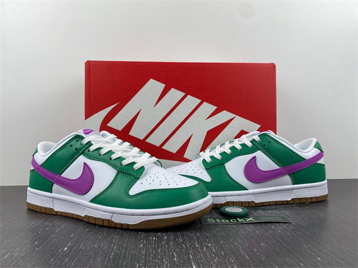 Nike Dunk Low White Stadium Green Fuchsia  FD9922-151