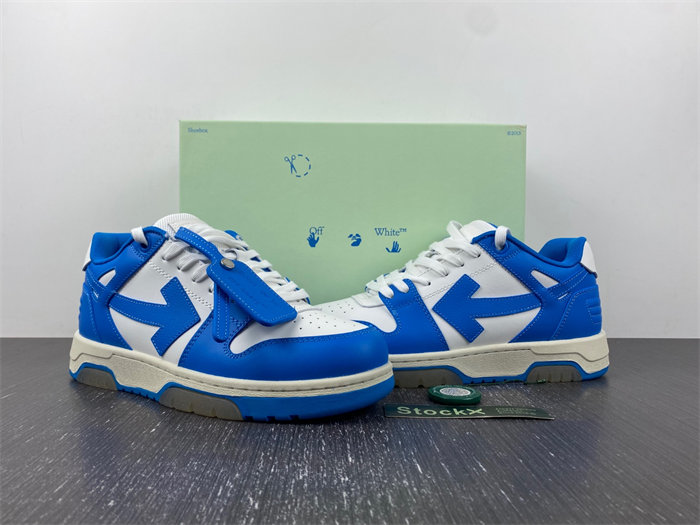 OFF-WHITE Out Of Office OOO Low Tops Blue White OWIA259F21LEA0010145