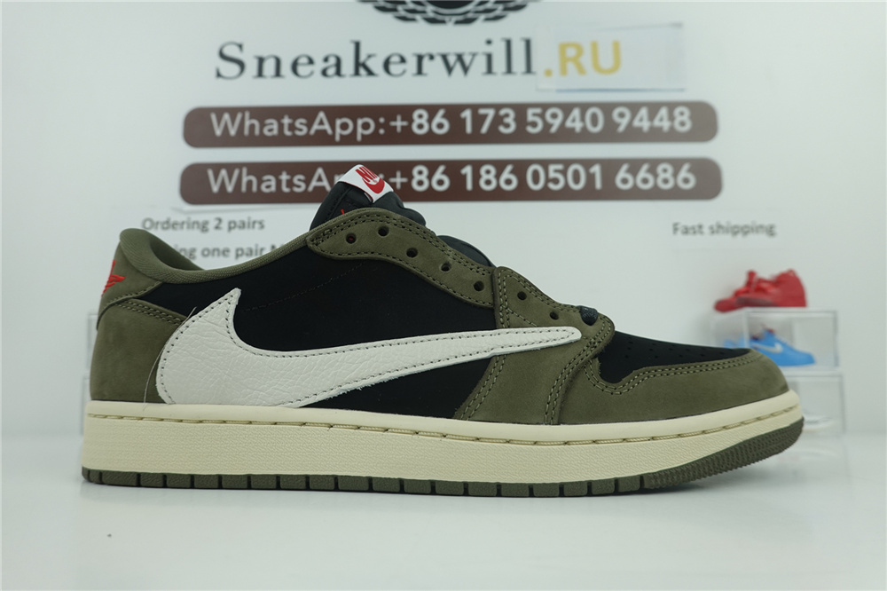 GOAT Travis Scott x Air Jordan 1 Low OG Olive