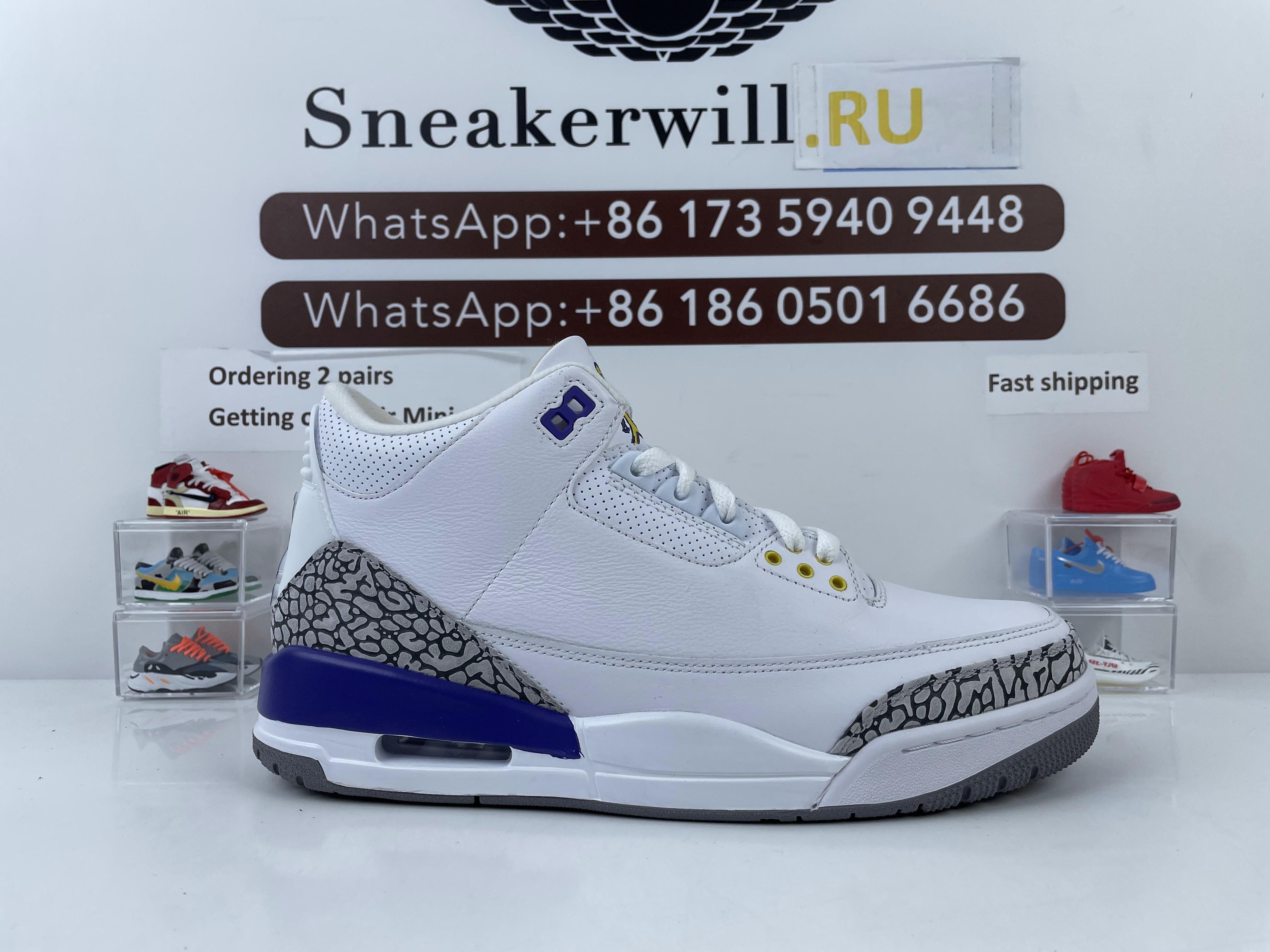 GOAT Air Jordan 3 Retro OG White Purple