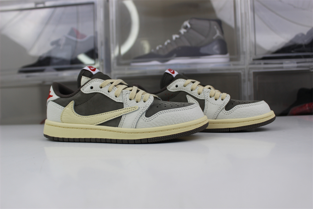 Kids shoes Travis Scott x Air Jordan 1 OG Low PS 'Reverse Mocha'