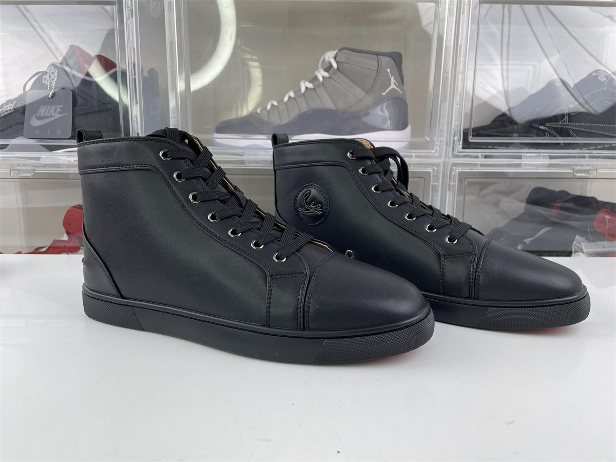 Christian Louboutin Black High boost with Red bottom