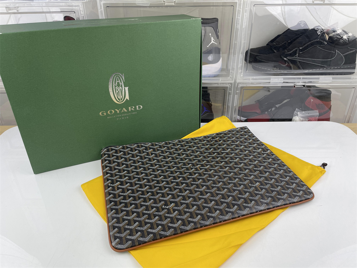 Goyard pouch Black Yellow colorway (S, M, L sizes)
