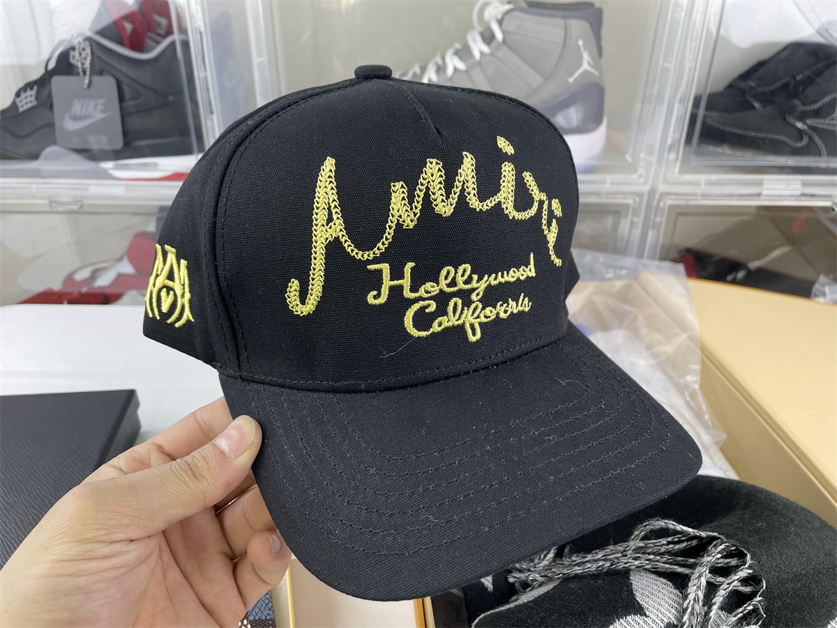 AMIRI Black Peacked Hat