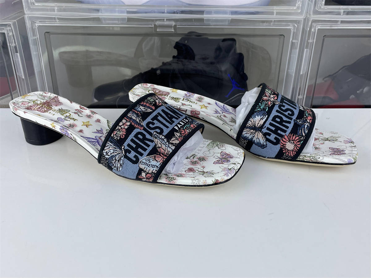 DIOR Butterfly little heel Slipper