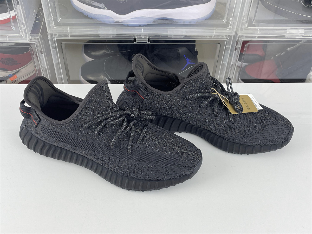 GOAT Adidas Yeezy Boost 350 V2 Static Black (Reflective) FU9007