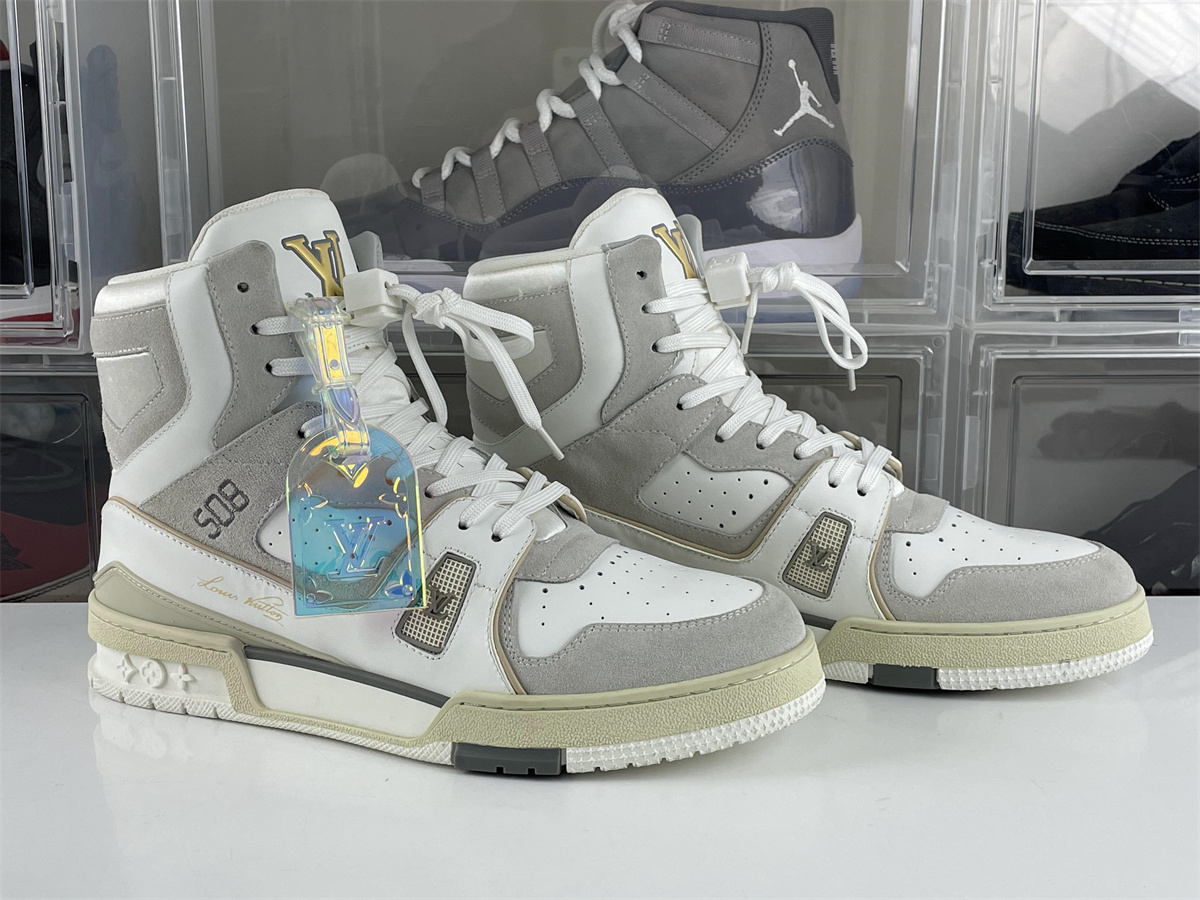 Louis Vuitton White Grey High version 508