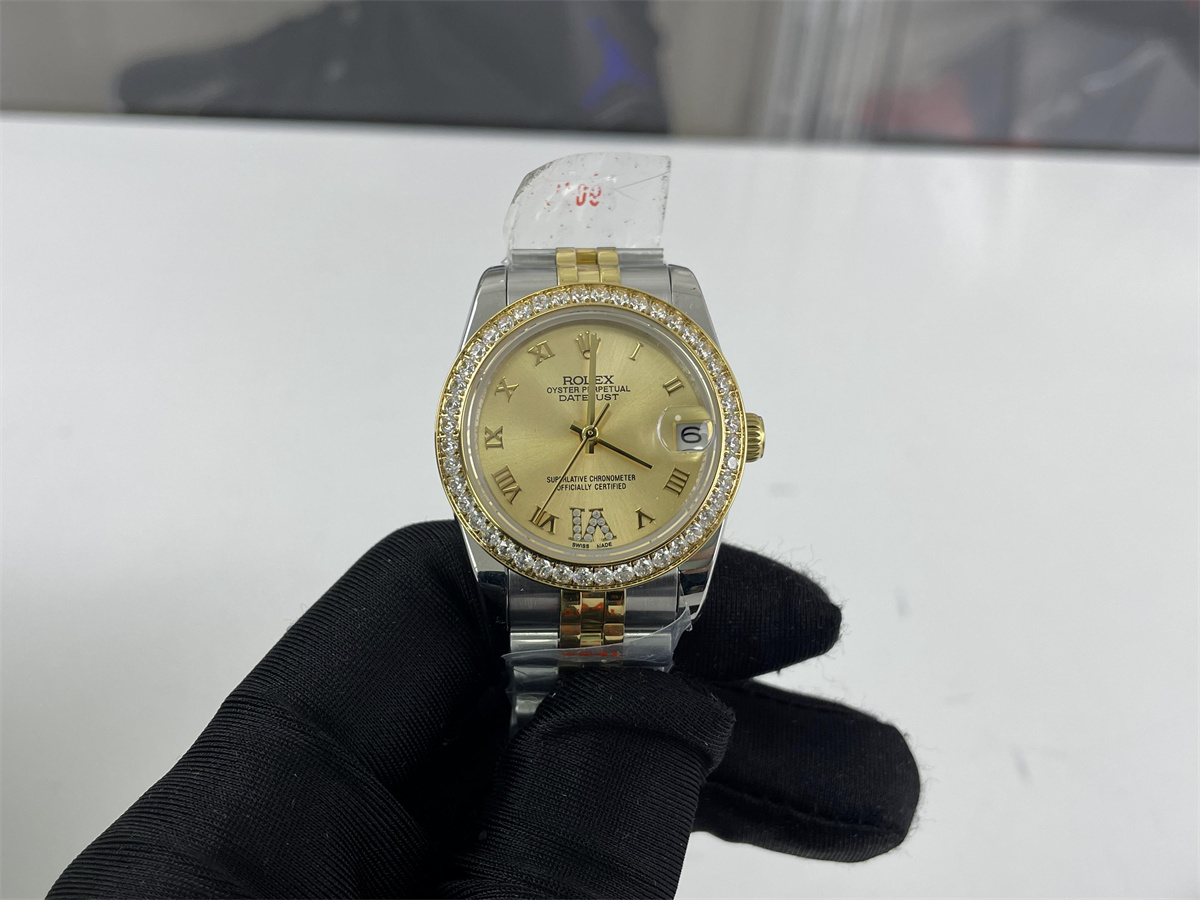 Rolex Ladies Date-Just Gold watch with diamonds (36mm)