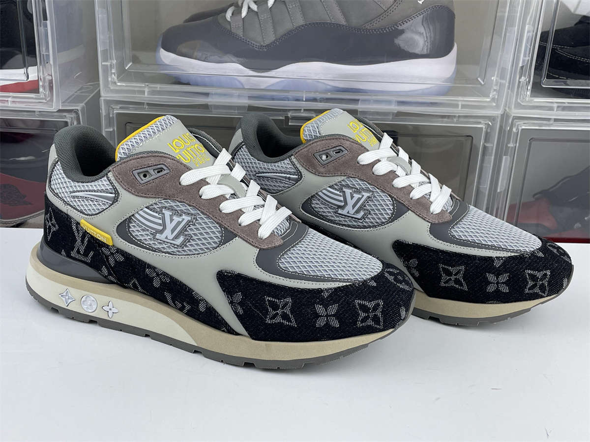 LV Blue Run Away Monogram Grey with Black Jean