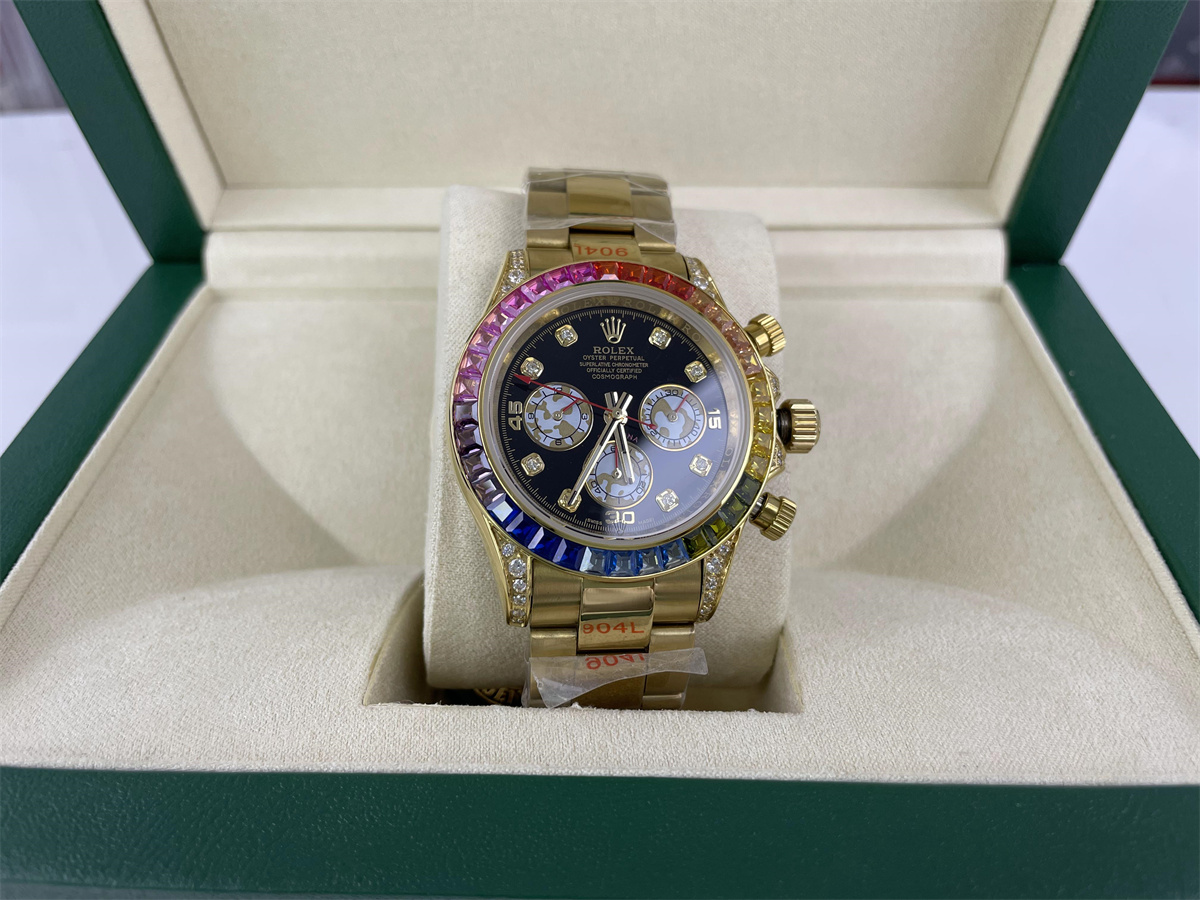 Rolex Daytona series 18K Colorful Watch with diamonds, 43mm
