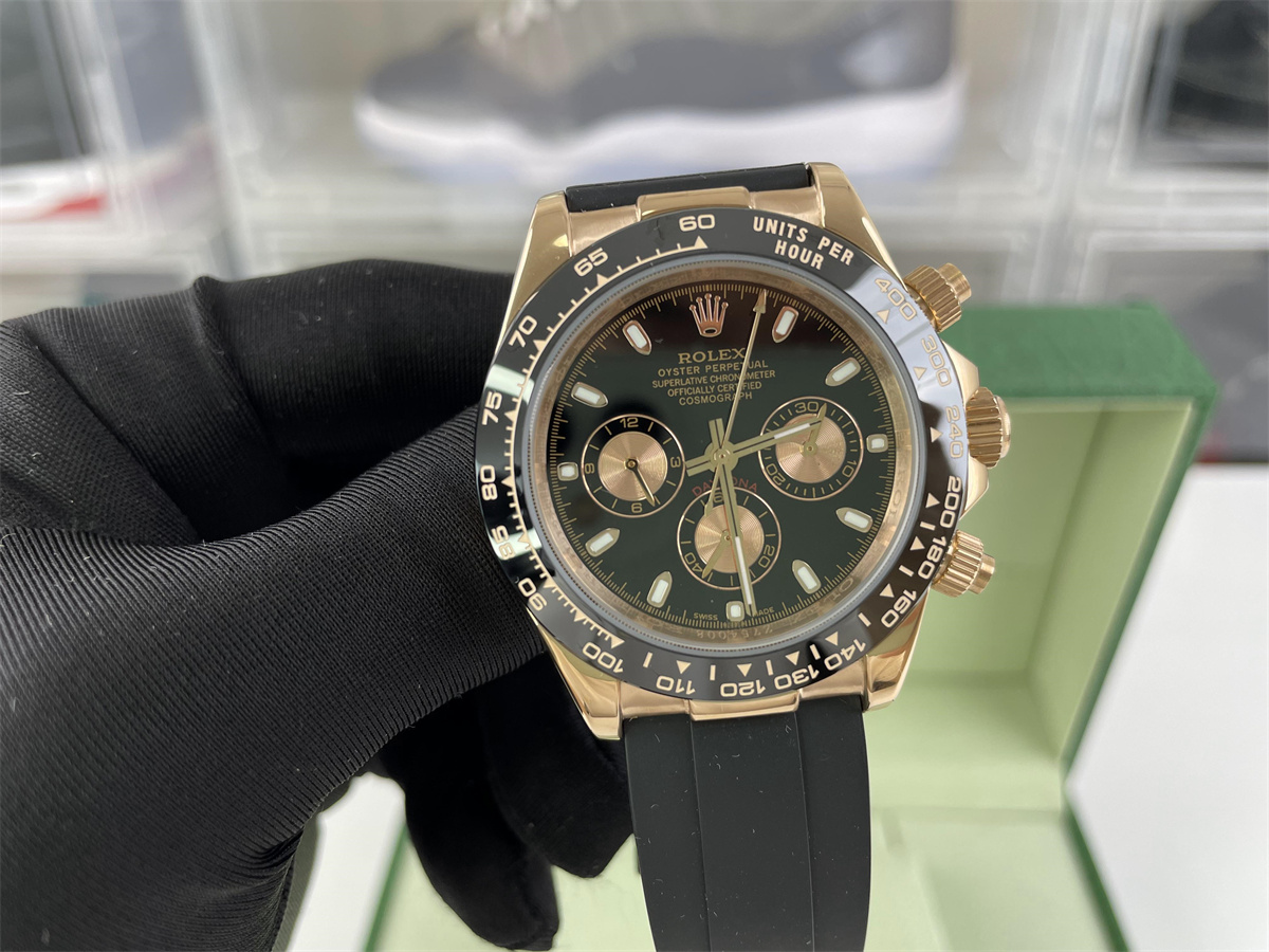 Rolex Watch Daytona Rose Gold Black, 41mm