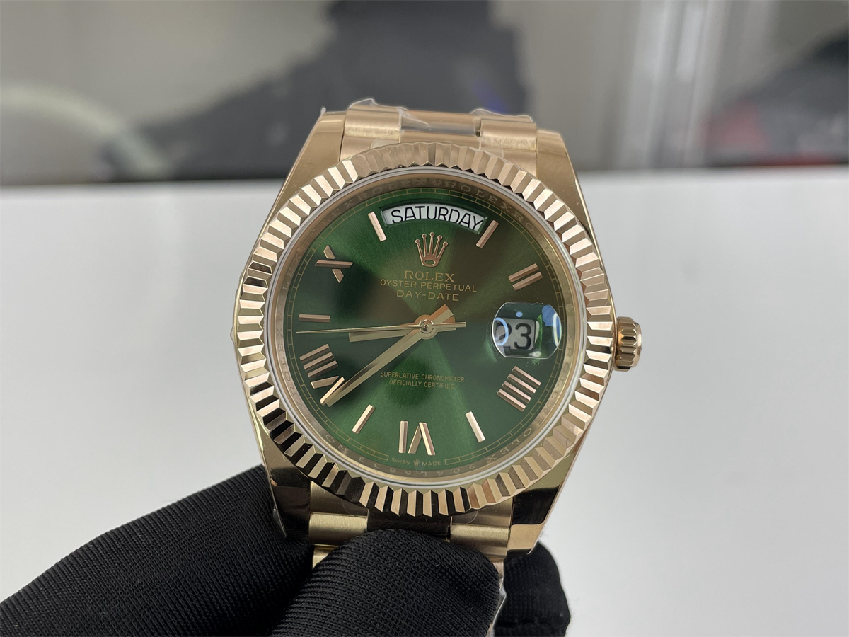 Rolex Day-Date Green Gold watch, 41mm