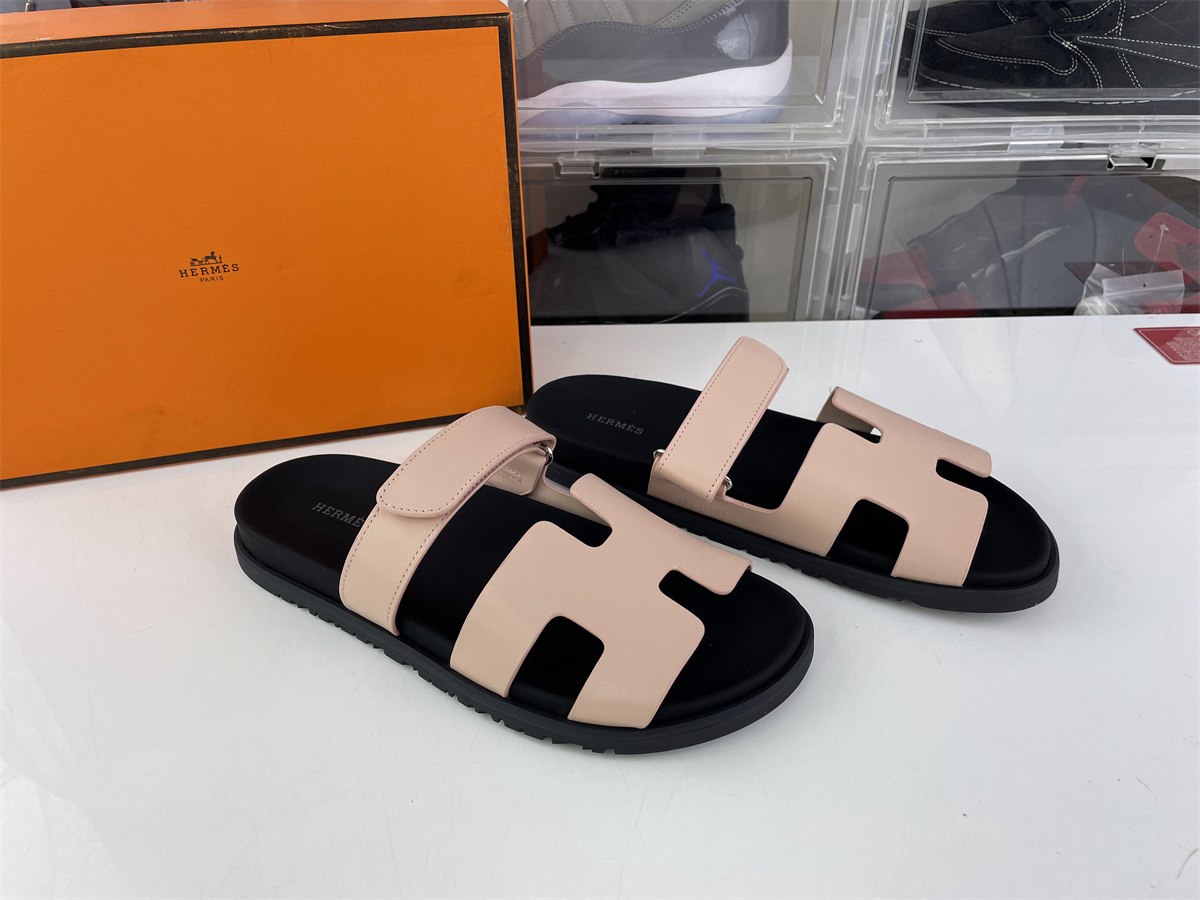 Hermes Black Pink Sandals