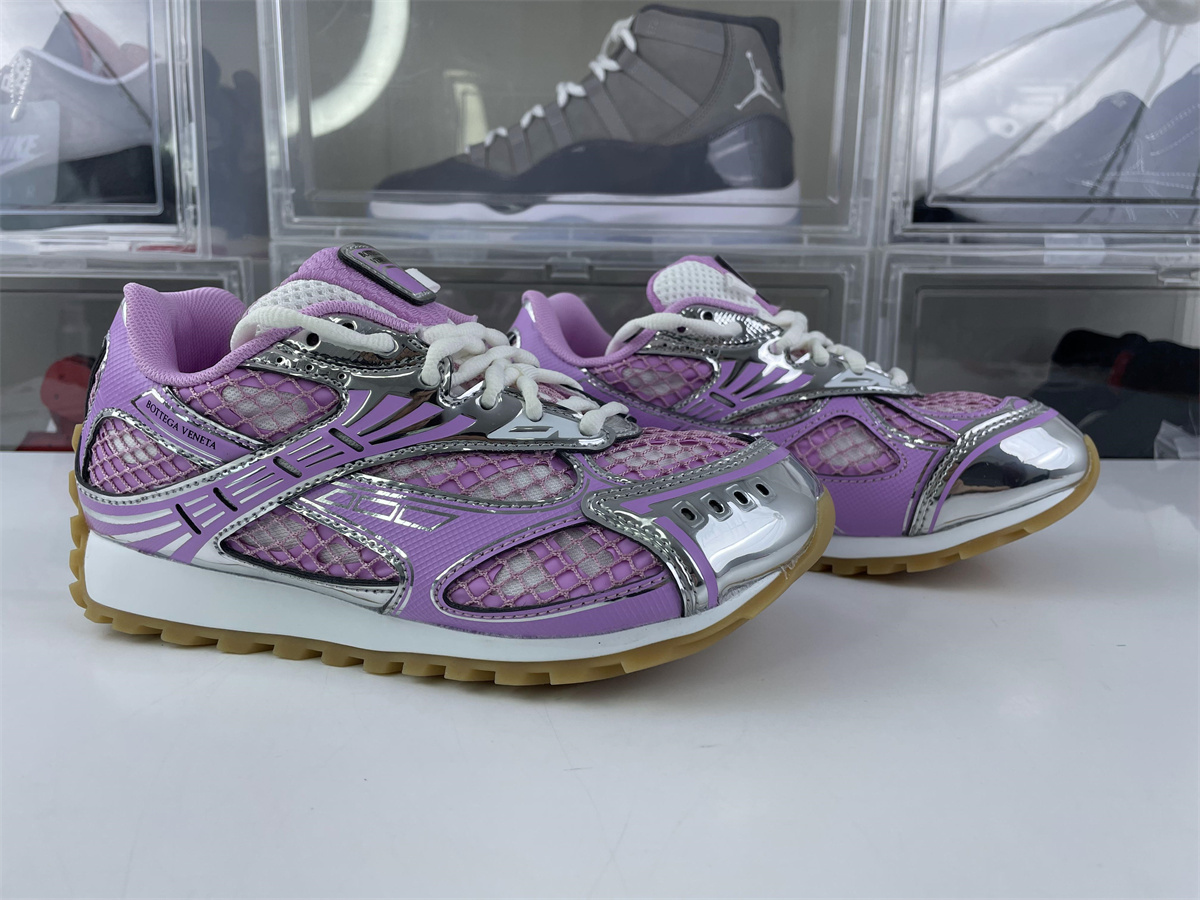 BOTTEGA VENETA ORBIT SNEAKER CLOSS Pink Silver