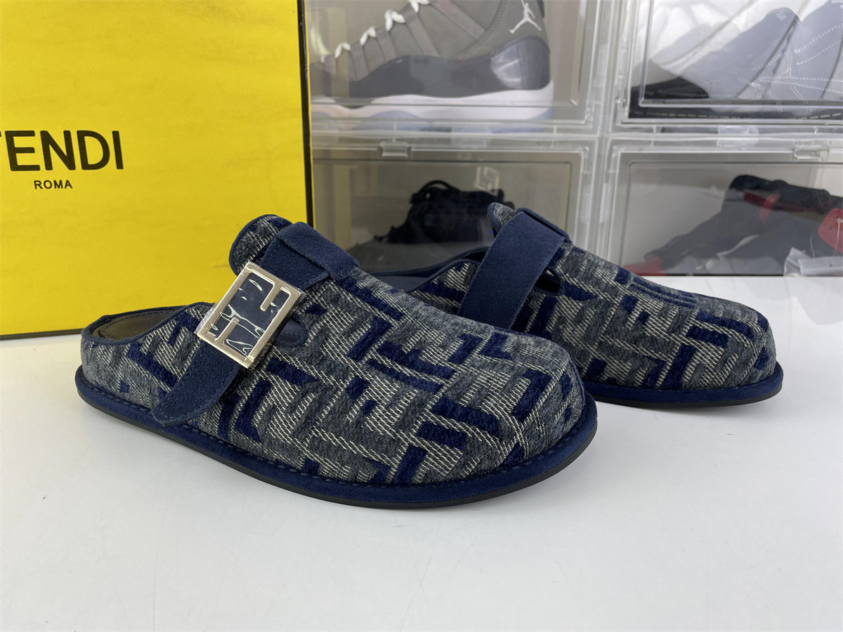 FENDI Blue Slippers