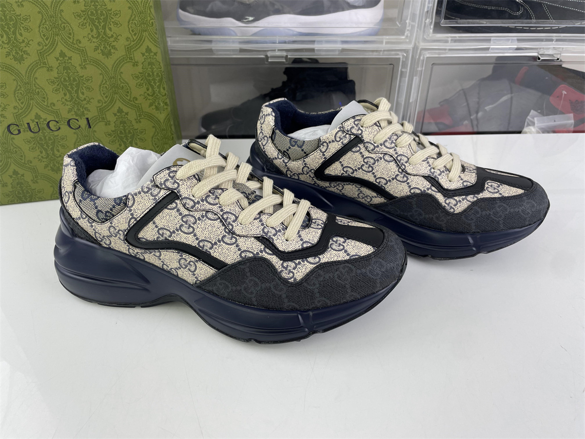 GUCCI Old Daddy Style Blue grey color shoes