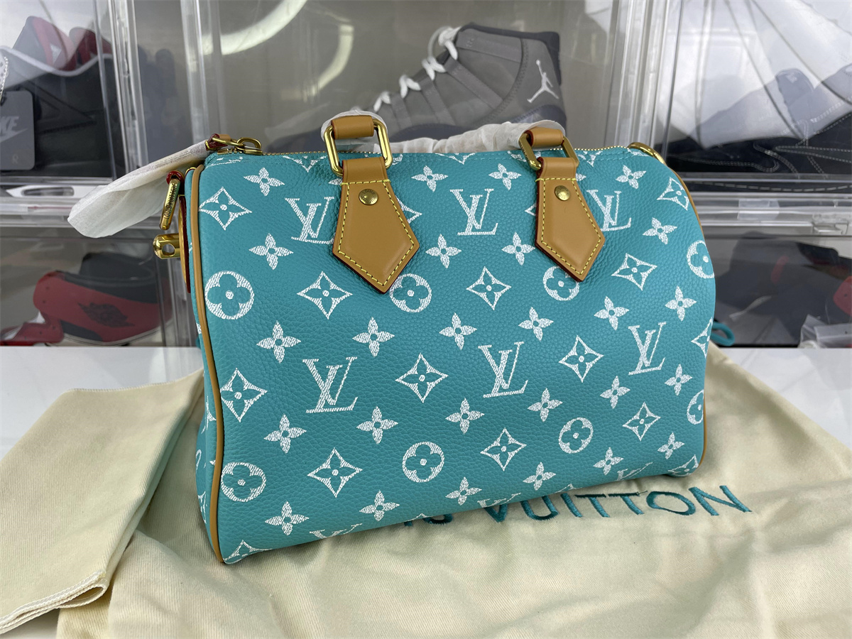 LV Speedy P9 Bandouliere 30 UNC Blue handling bag, (30 x 17 x21cm)
