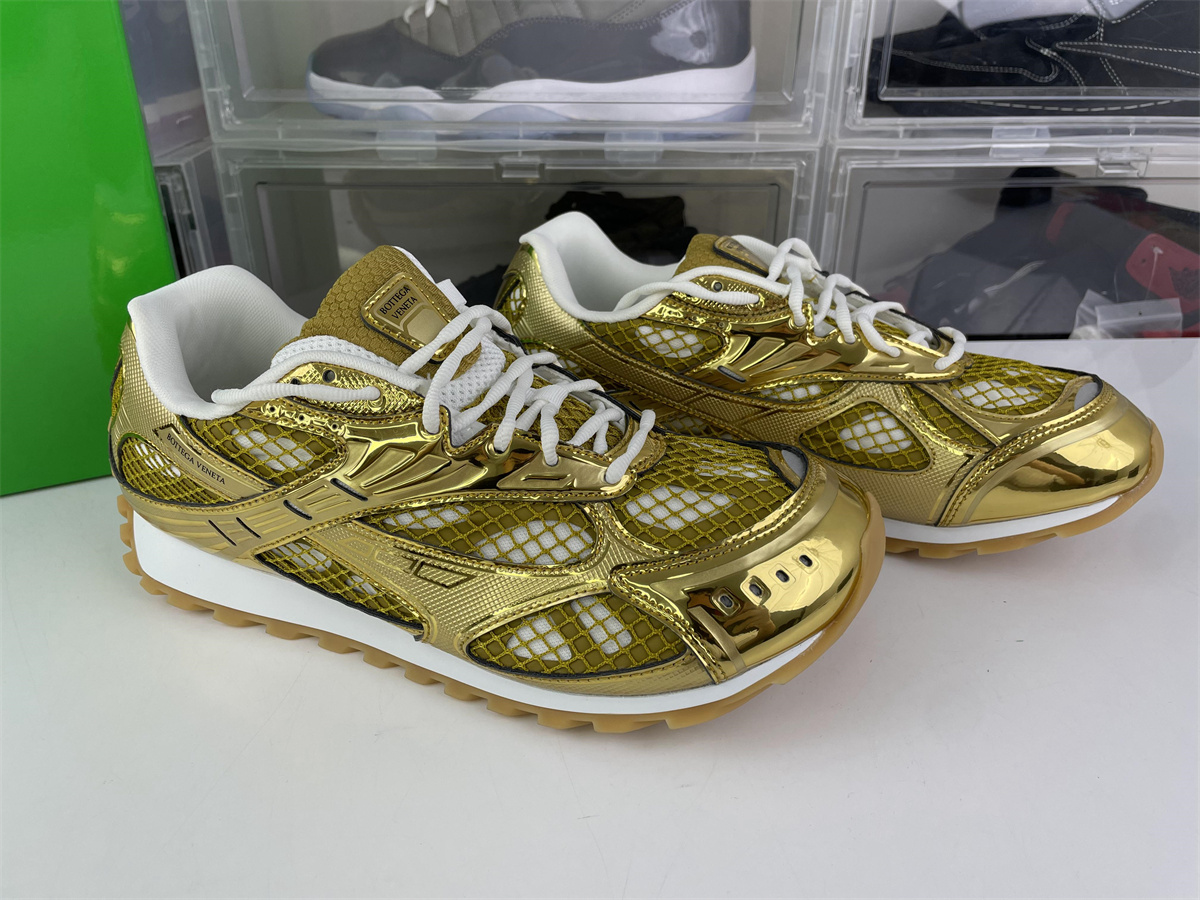 BOTTEGA VENETA ORBIT SNEAKER Fabric GOLD-White