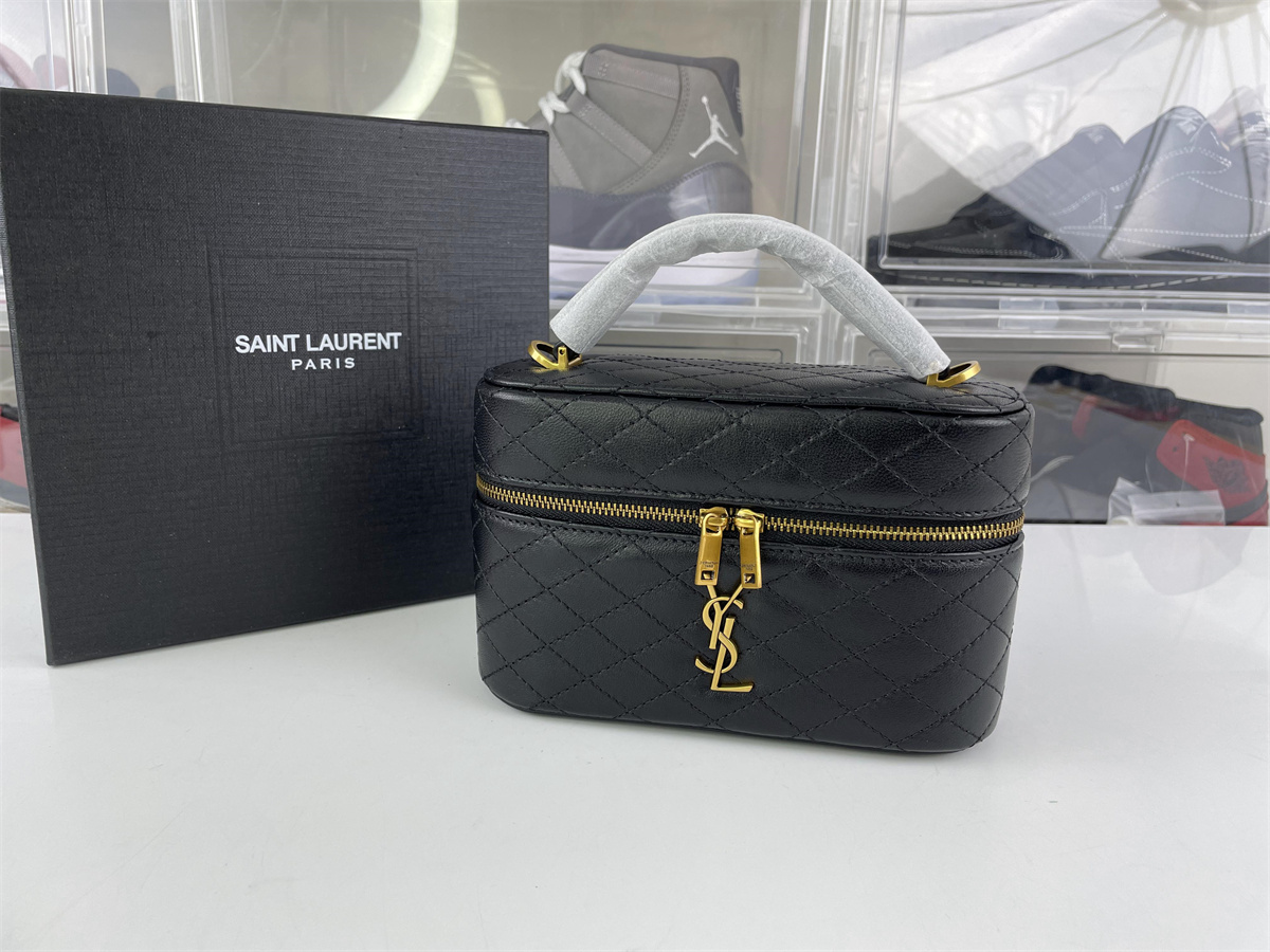 Best Top quality YSL Saint Laurent mini Gaby Black bag, (18 x 11 x 6.5cm)