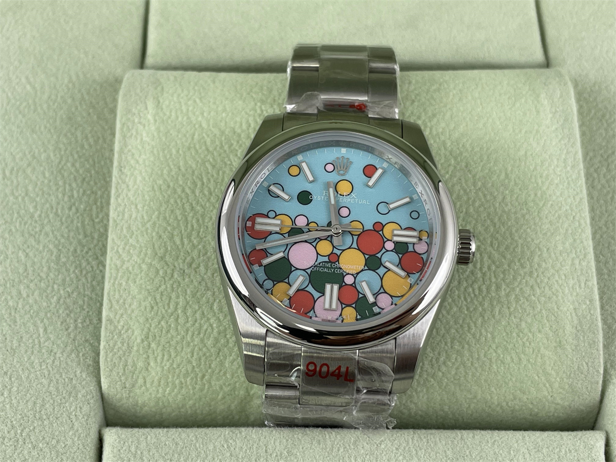 ROLEX Colorful Balloon Silver Smooth Out Circle watch, 41mm