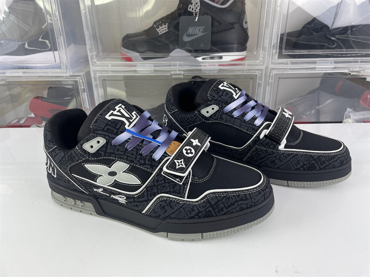 LV Trainer Sneaker Low version Black Grey Virgil Abloh