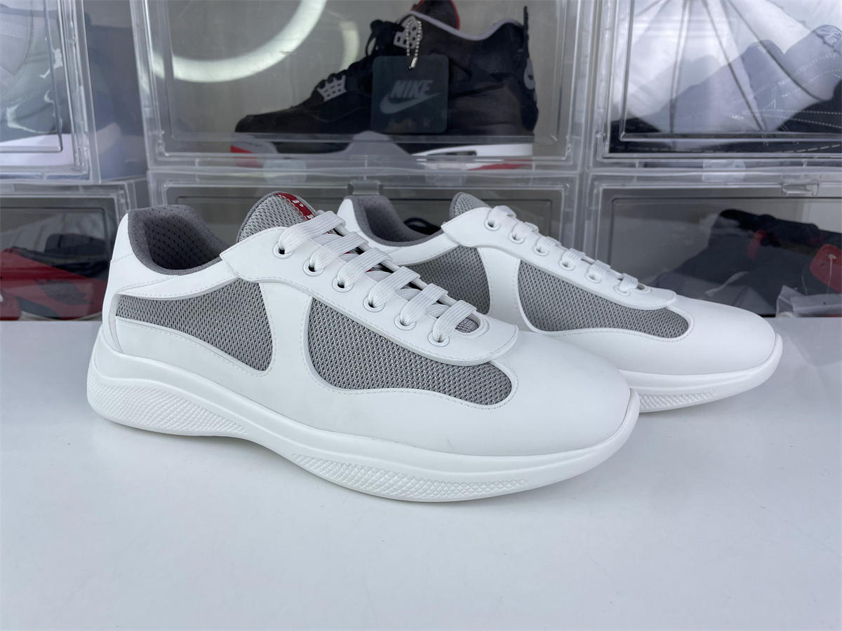 Prada America Cup Matt White Grey mesh