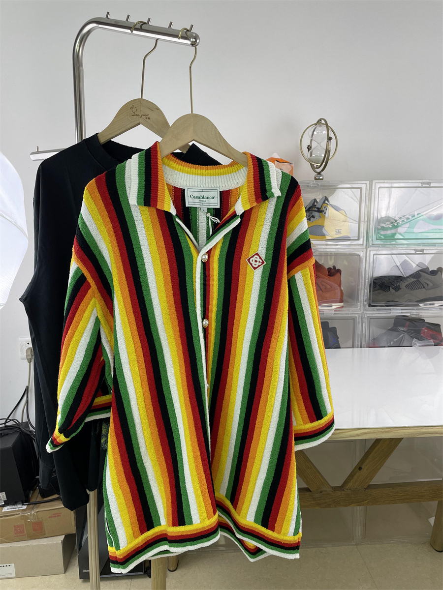 Casablanca colorful sweather with Towel Cotton, Pearl button