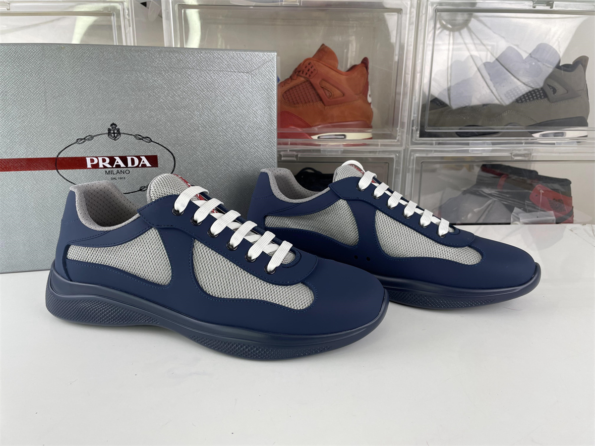 Prada America Cup Matt Dark Blue with Grey mesh