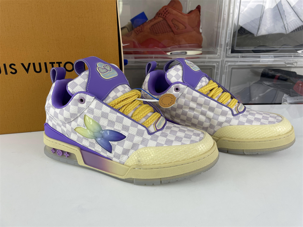 LV Purple Cream White Chunky Skate shoes