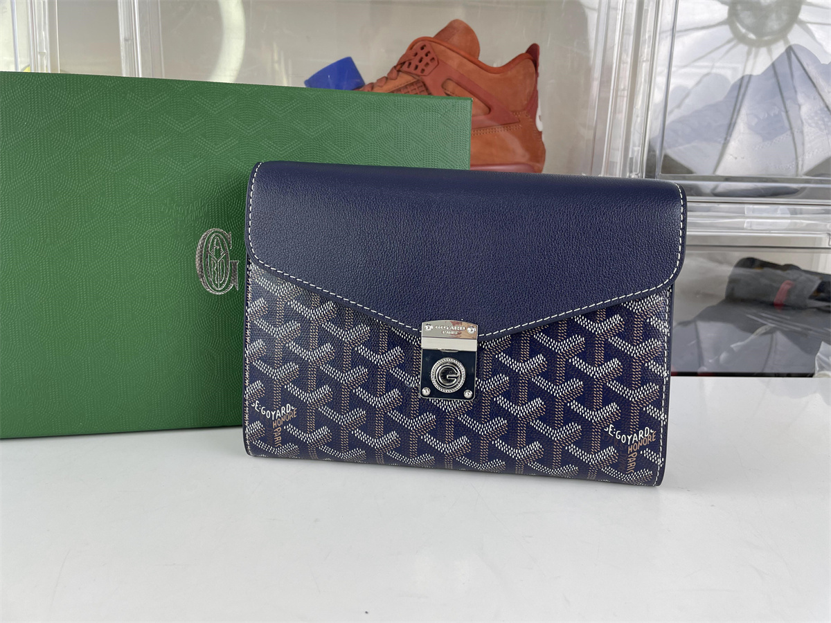 GOYARD CHYPRE Blue colorway handling bag, (21 x 16 x 4 cm)
