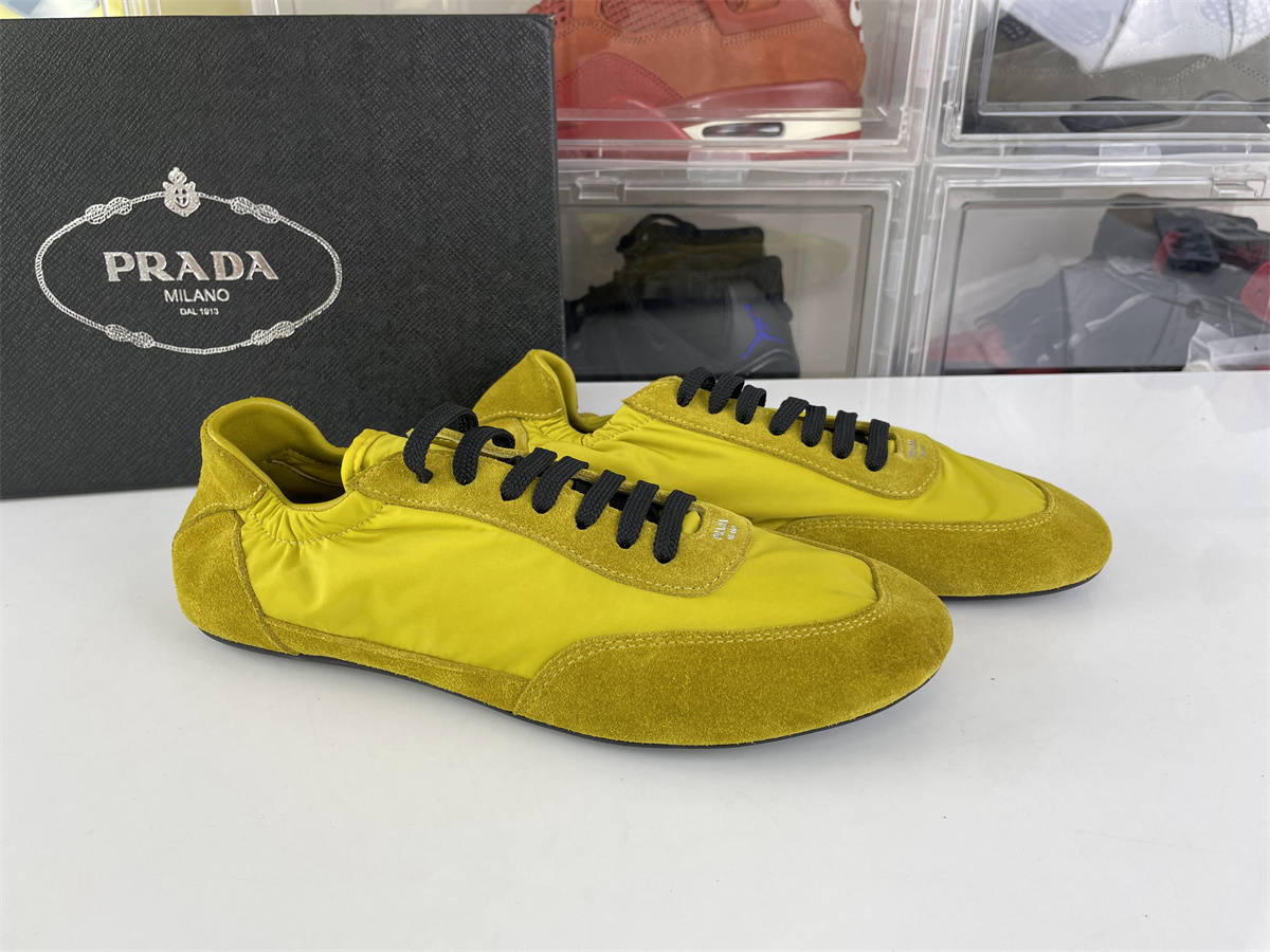 PRADA Collapse Dark Yellow Sneakers