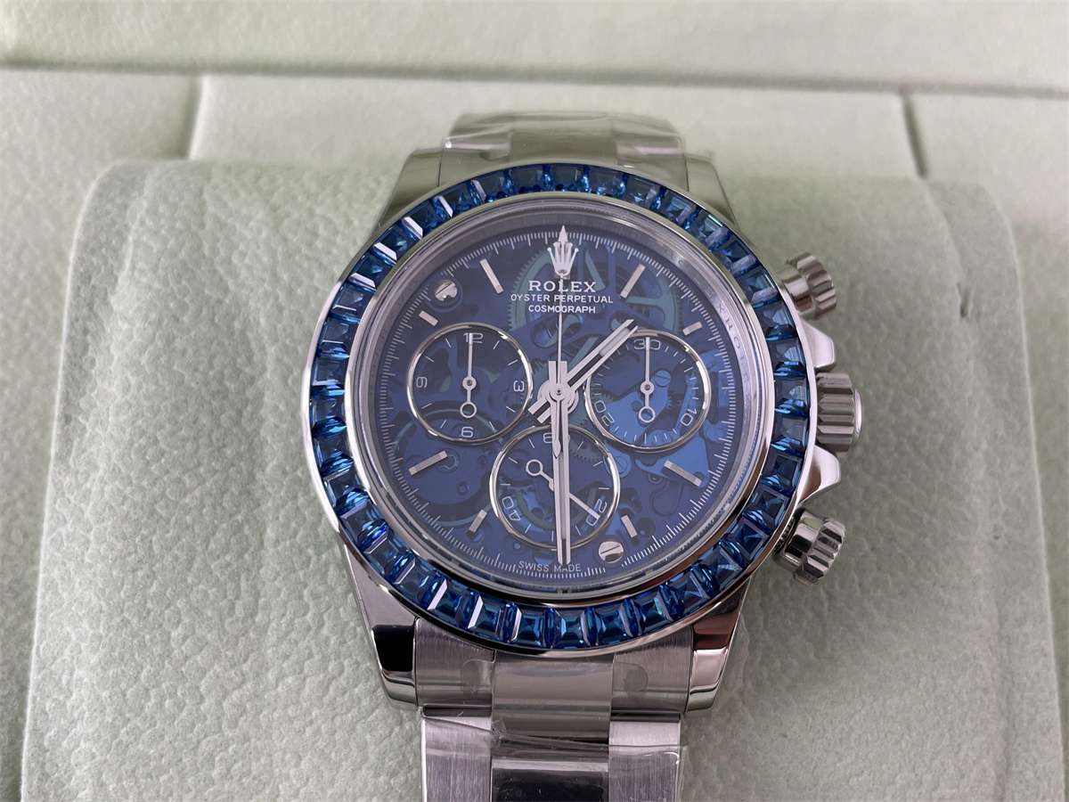 Rolex Daytona Tiffany Blue Mosanite Diamonds Machine watch, 40mm