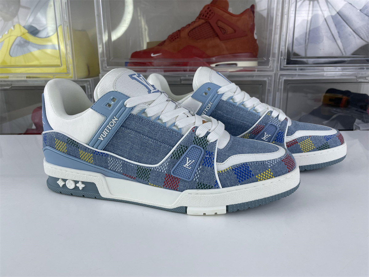 LV UNC Blue Navy Jean Trainer Sneaker