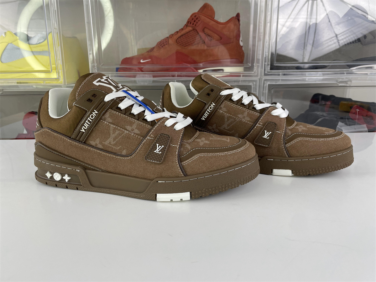 LV Dark Brown Chestnut Skate shoes