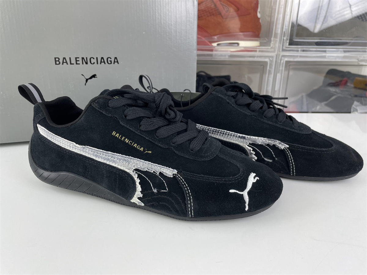 PUMA x Balenciaga Speedcat Black White shoes