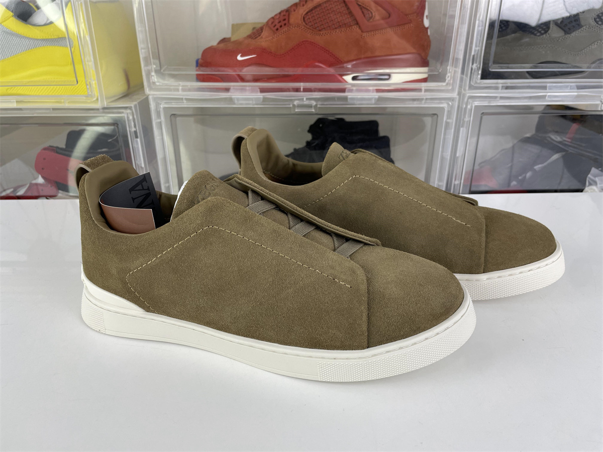 ZEGNA Tan color suede Sneaker