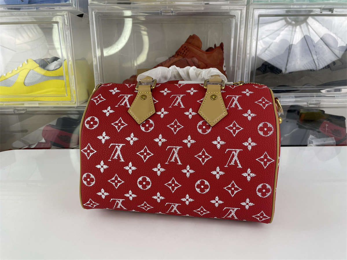 LV Speedy P9 Bandouliere 30 Red Bag, (25 x 15 x 15 cm)