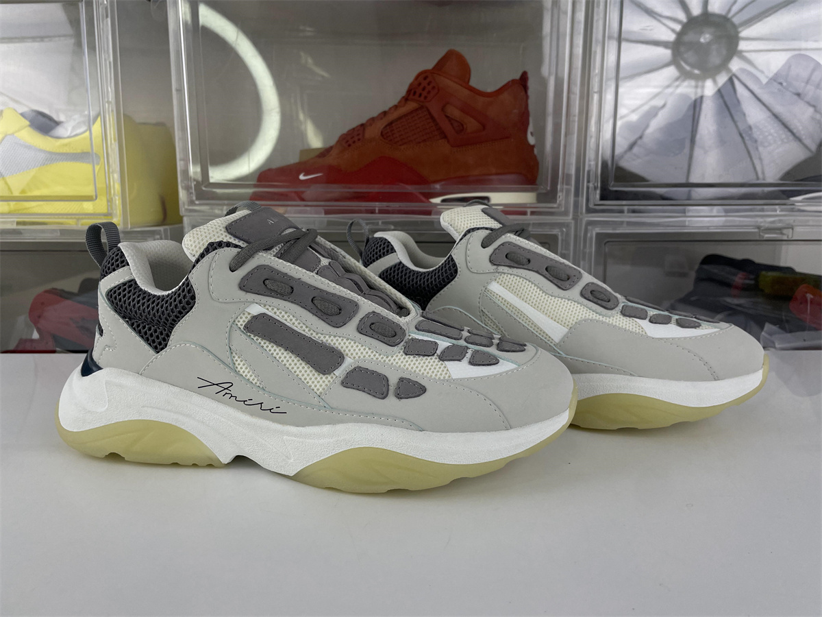 AMIRI White Grey Bone Skeleton Sneaker