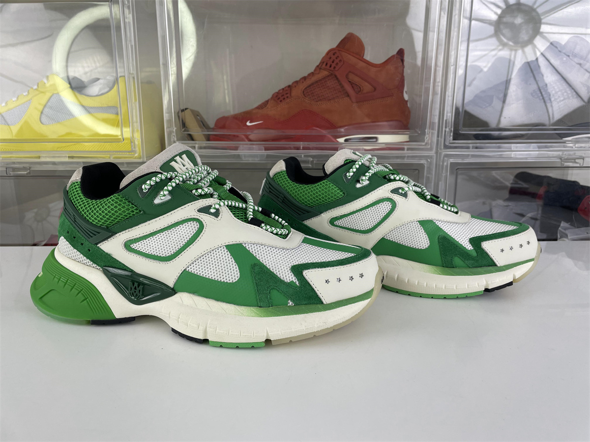 AMIRI Skeleton Top Sneaker White Green color