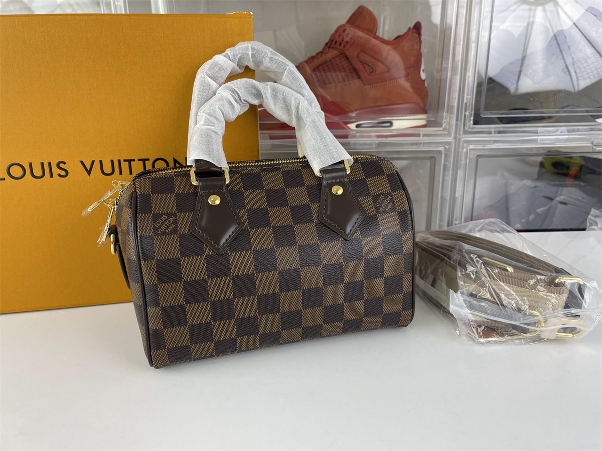 LV Speedy Bandouliere 20 Dark Brown Handling bag, ( 20.5 x 13.5 x 12cm)