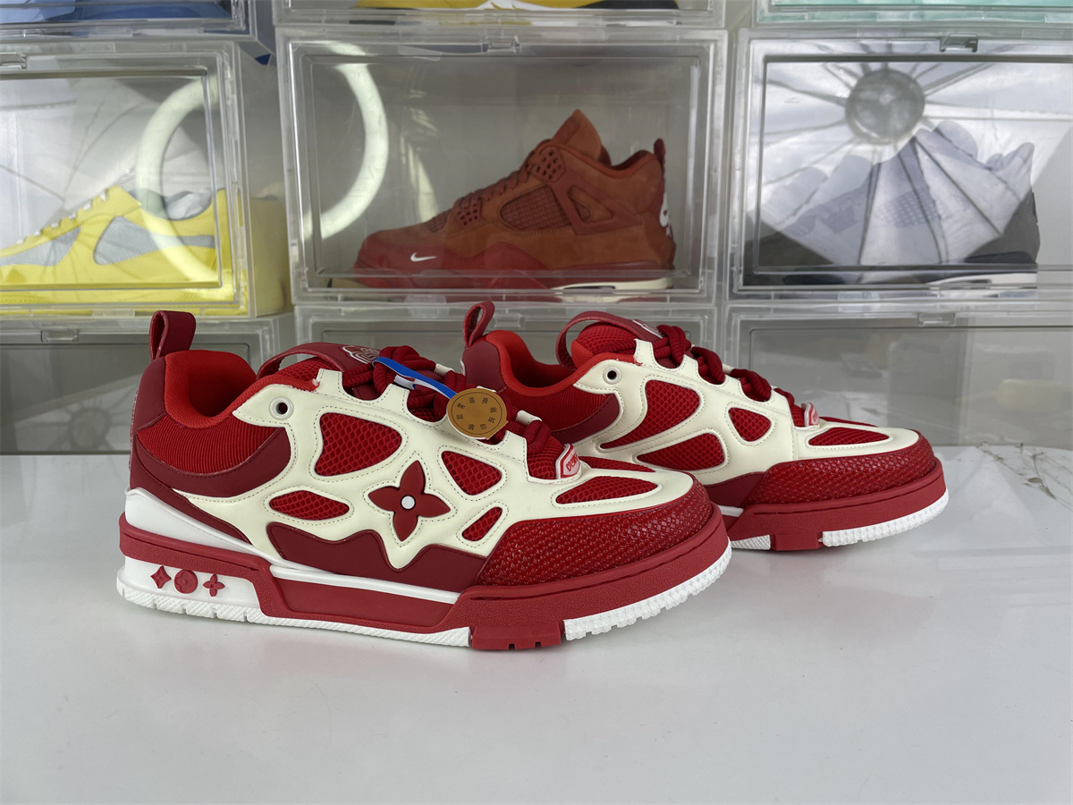 LV red White crystal toe box Skate shoes