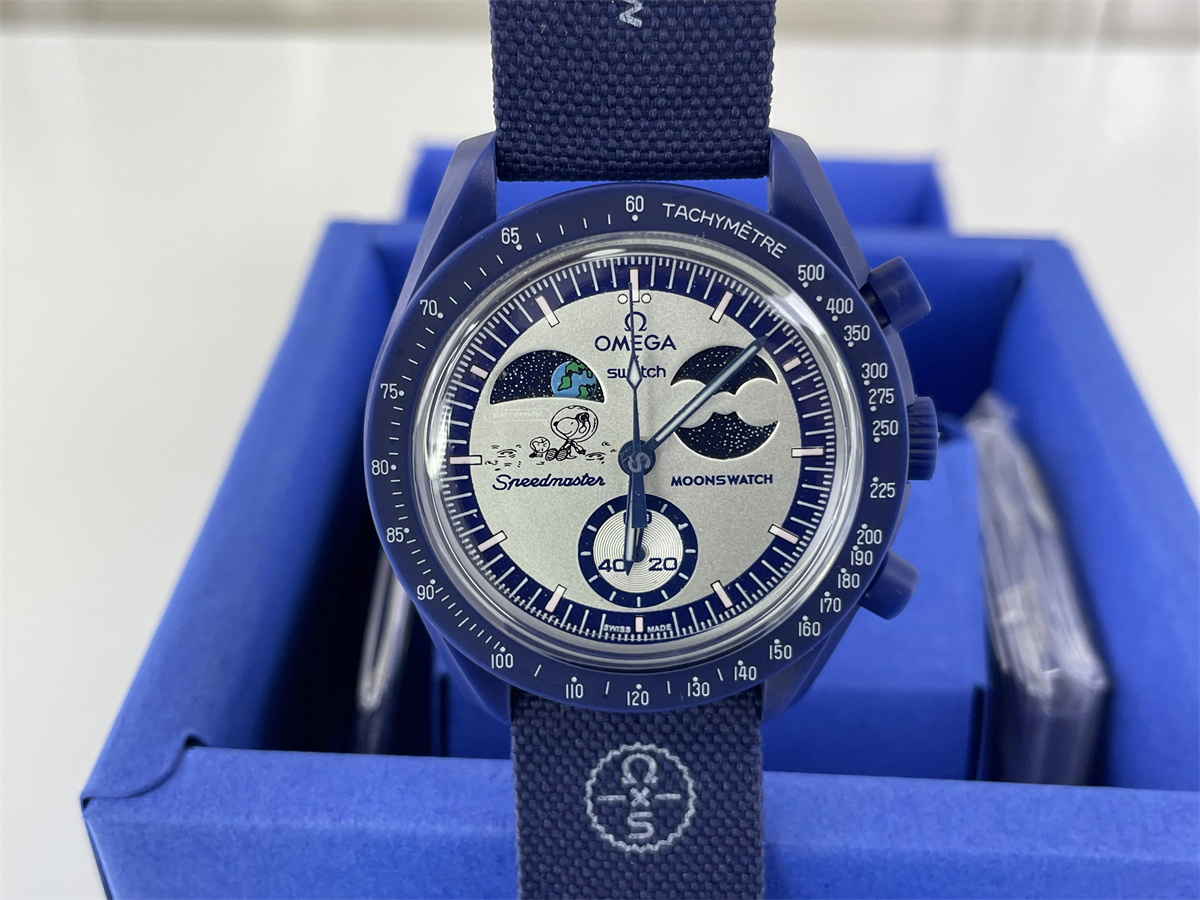 OMEGA Blue SpeedMaster Snooby Moonswatch Battery Watch, 42mm