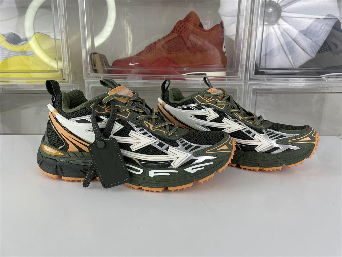 OFF-White C/O Virgin Abloh Green Tan color