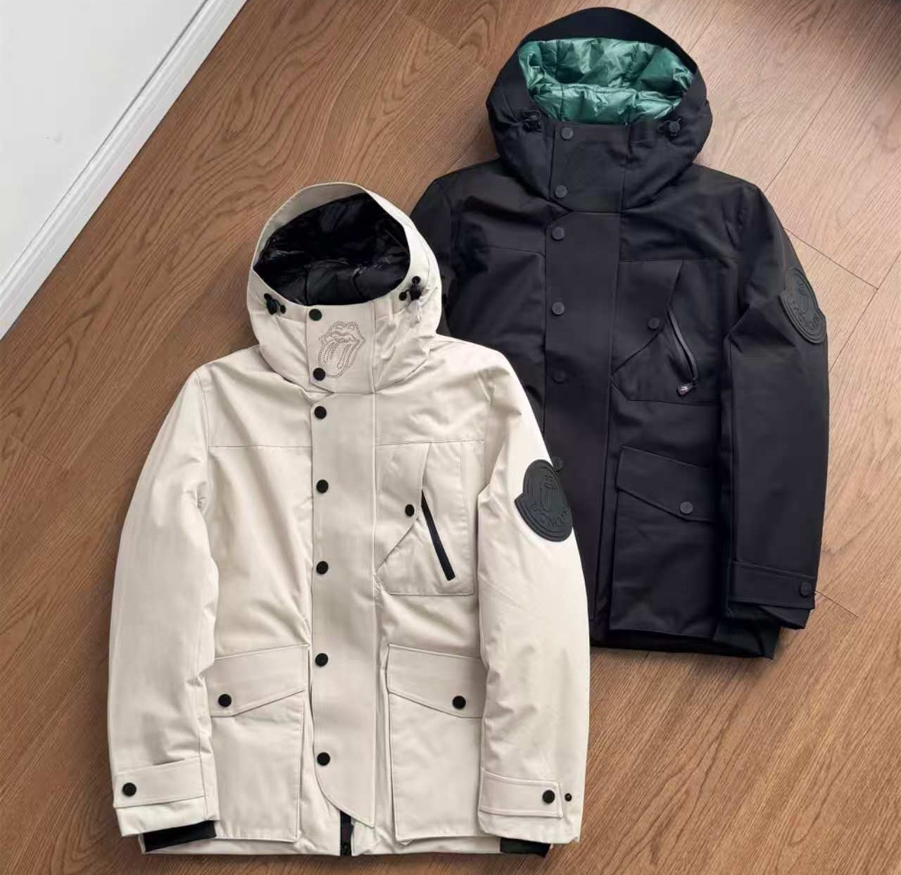 Rolling Stone x Moncler Winter Black /White Coat , (size 1-9)
