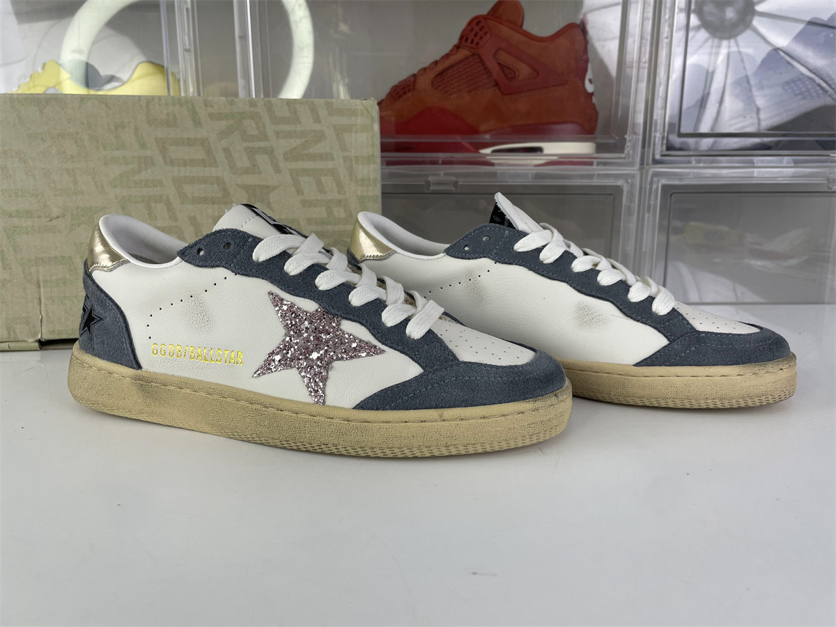 GGDBStar GOLDEN GOOST Grey Purple Shine Star shoes