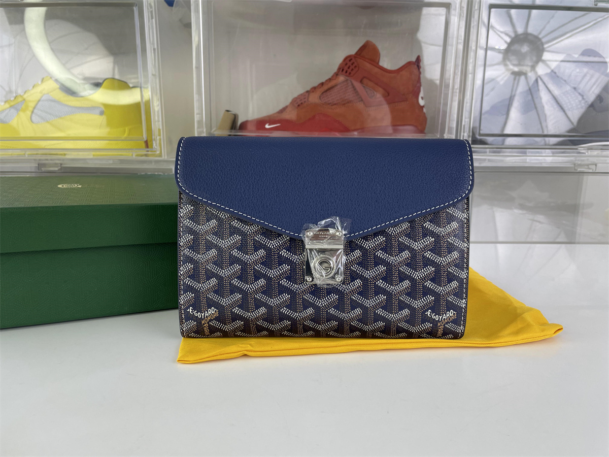 GOYARD Mini Chye Blue Envelope bag, ( 21.5 x 15 cm)