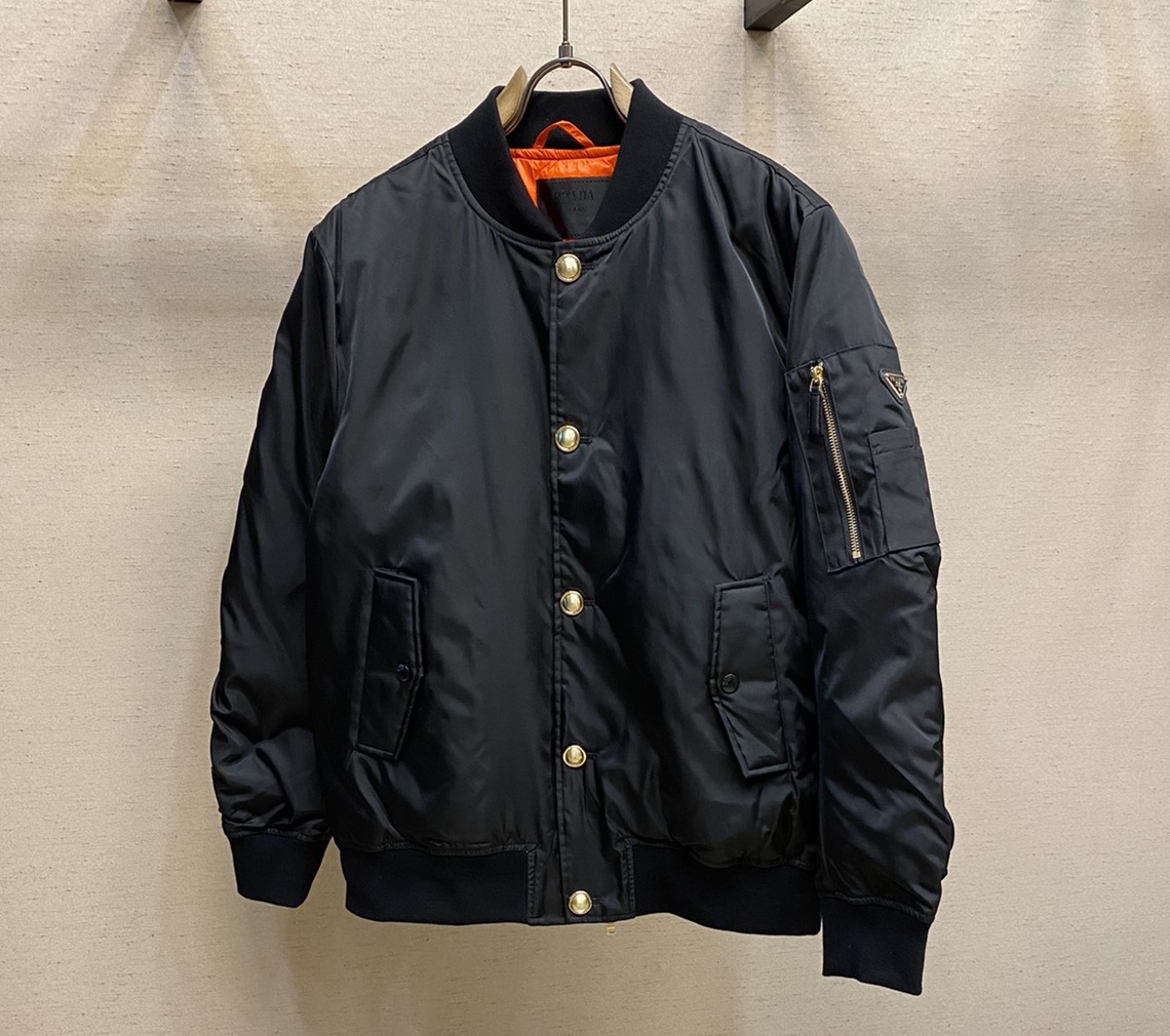 Prada black Winter Coat with Nylon surface, (M- 2XL)