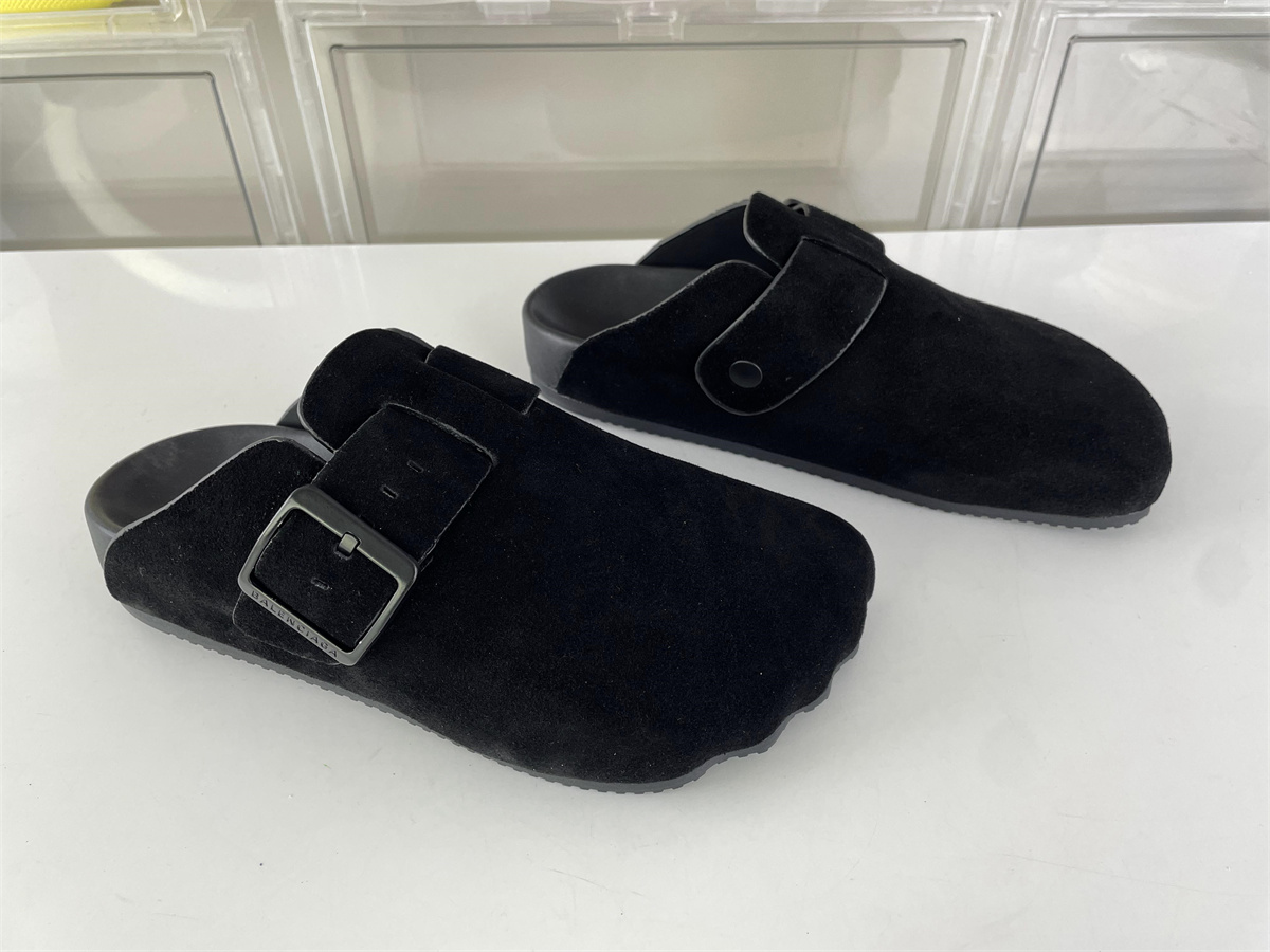 Balenciaga Black Toe shape Suede sandal